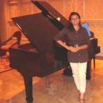 Devanshi Joshi with a Piano